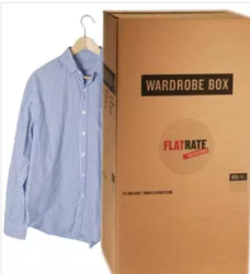 Heavy duty shipping wardrobe moving boxes with bars