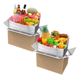 Insulation Insulated Cardboard Carton Boxes Cold Shipping Packaging Box For Transporting Frozen Food